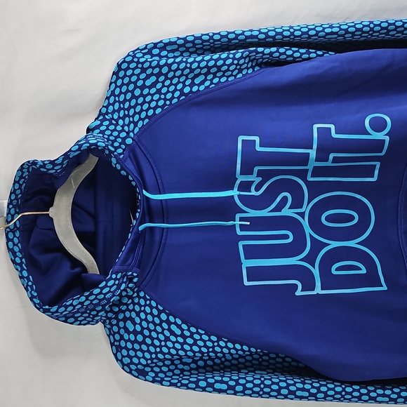 Nike Mens Just Do It Therma-Fit Blue Pullover Hoodie Size Medium - Picture 3 of 7